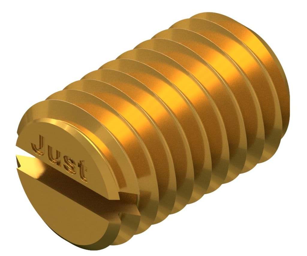 Bild von DIN 551 Messing M 3x3 (blank) Gew. Stifte mit Schl. und Kegelk. - Pkg. (100)