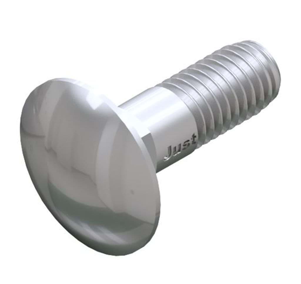Bild von DIN 603 (Edelstahl A2) M 5x12 (rostfrei) Schlossschrauben - Flachrundschrauben mit 4-kt Ansatz - Pkg. (500)