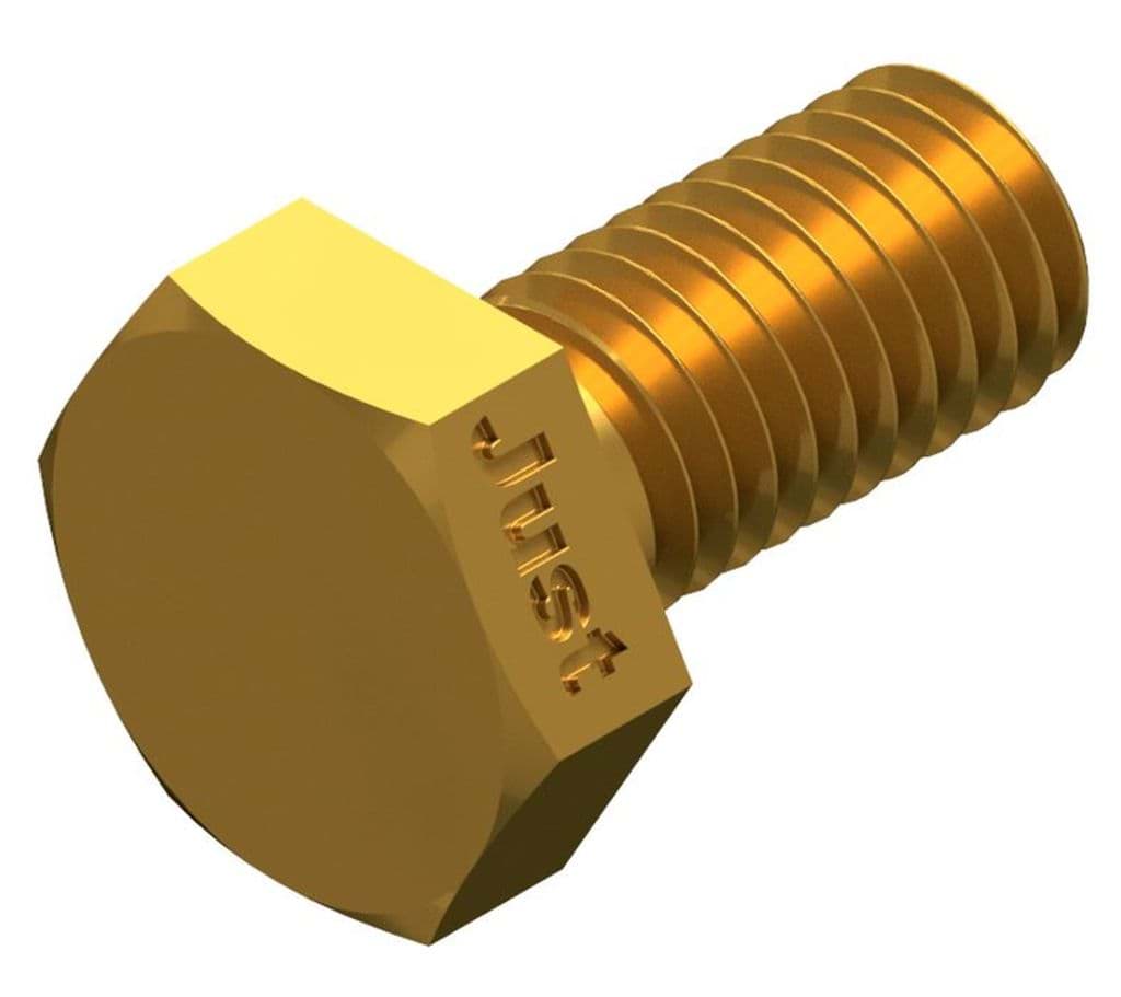 Bild von ISO 4017 (Messing) M 4x6 (blank) Sechskantschrauben mit Gewinde bis Kopf (austauschbar mit DIN 933) - Pkg. (100)