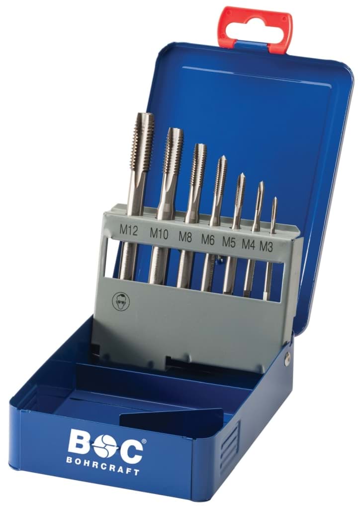 Bild von Masch.-Gewindeb. DIN 371/376 HSS-E in Metallkassette. 7-tlg. M 3 - M 12 Form B
