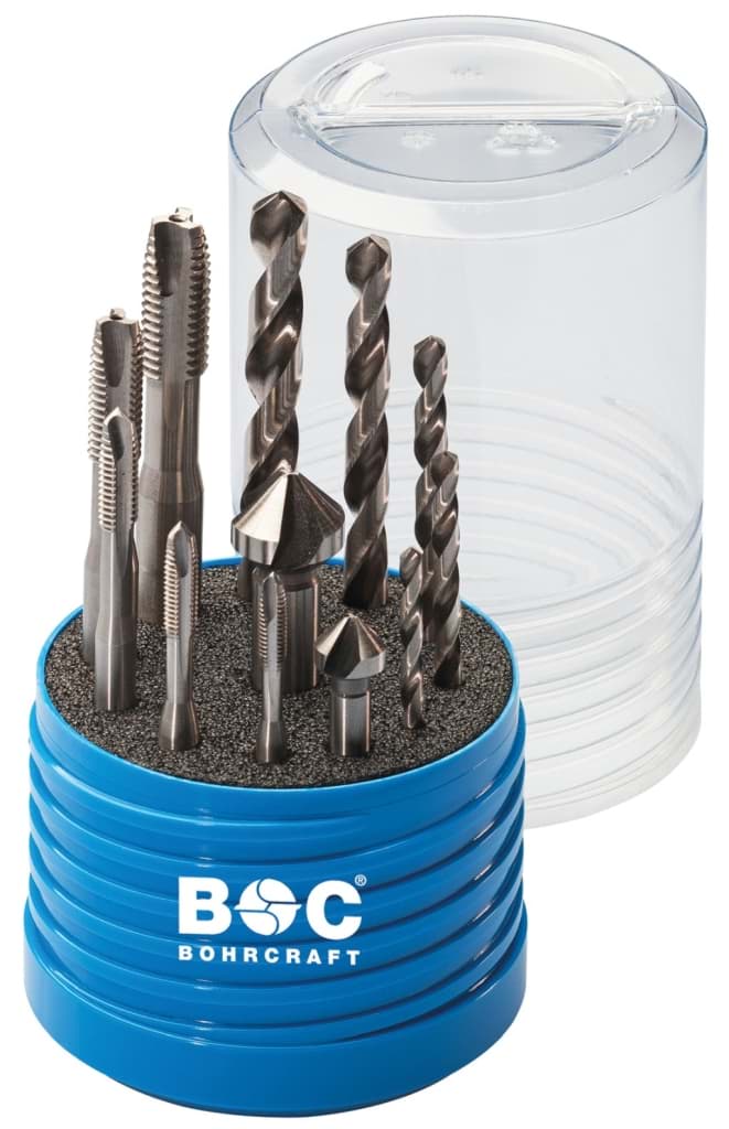 Bild von Kombi-Sortiment 12-tlg. in Kst-Box/RG12 RSP MGB RSP35° M4-M10 / HSS-G 3,3-8,5/Kegels.10,4+16,5