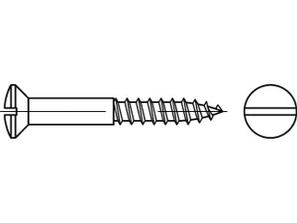 Bild von DIN 95 Stahl 2x10 (galv. verzinkt) Holzschr., Linsenkopf - Pkg. (500)