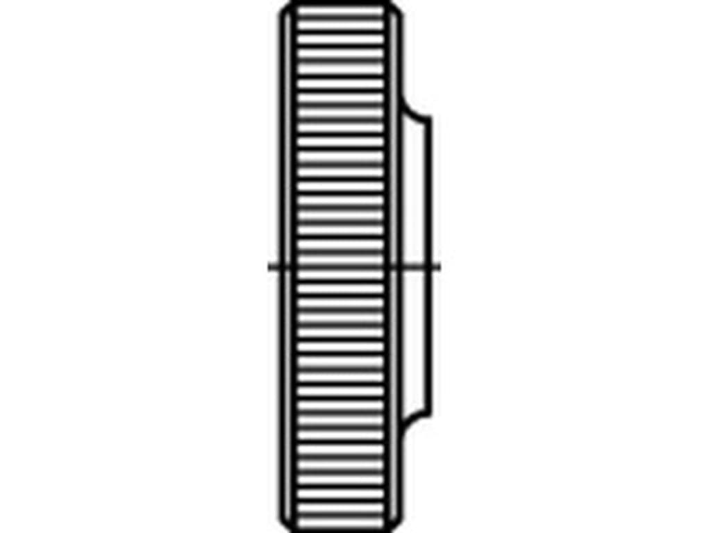Bild von DIN 467 A 1A2 M 3 (rostfrei) Rändelmuttern, niedrige Form - Pkg. (25)
