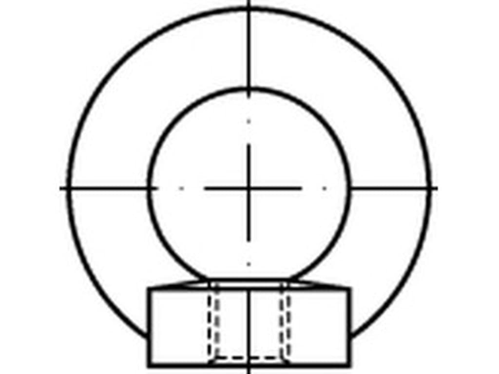 Bild von DIN 582 Edelstahl A4 M8 (rostfrei) Ringmuttern - Pkg. (1)