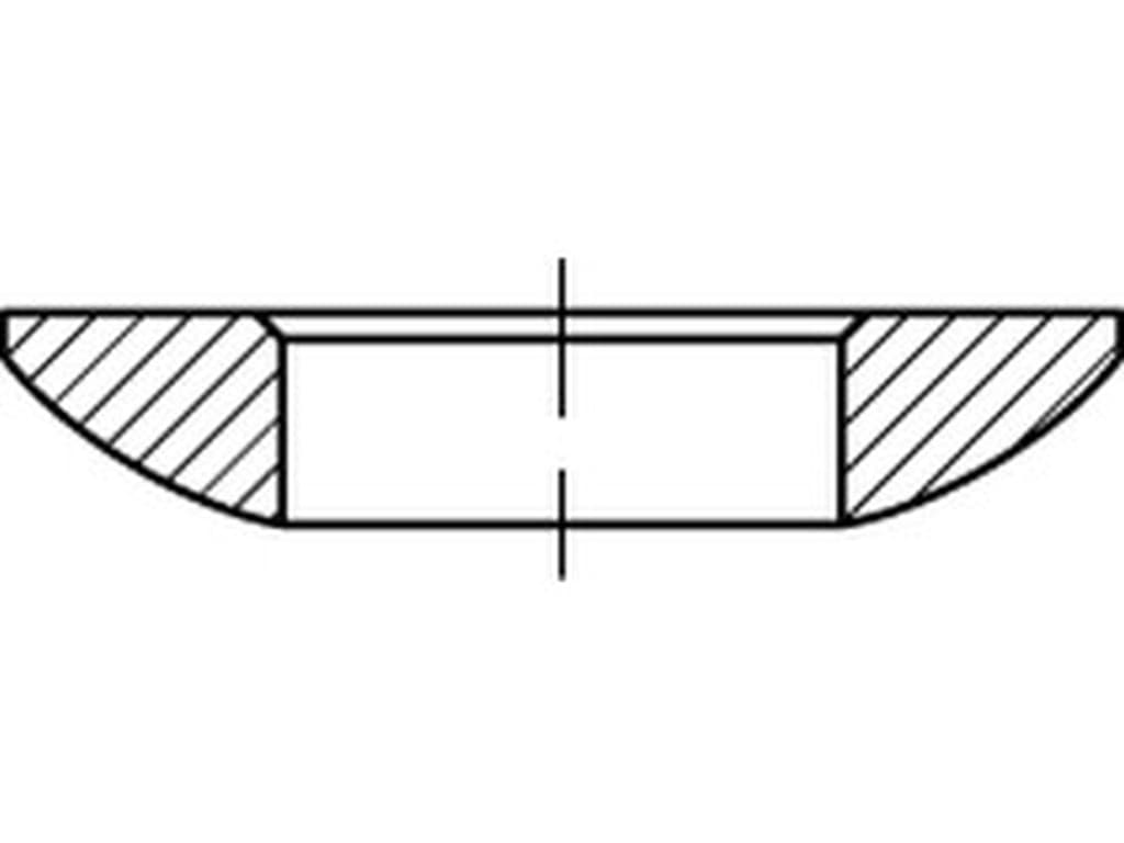 Bild von DIN 6319 Stahl 6,4 einsatzgehärtet (blank) Kugelscheiben, Kugelpfannen - Pkg. (50)