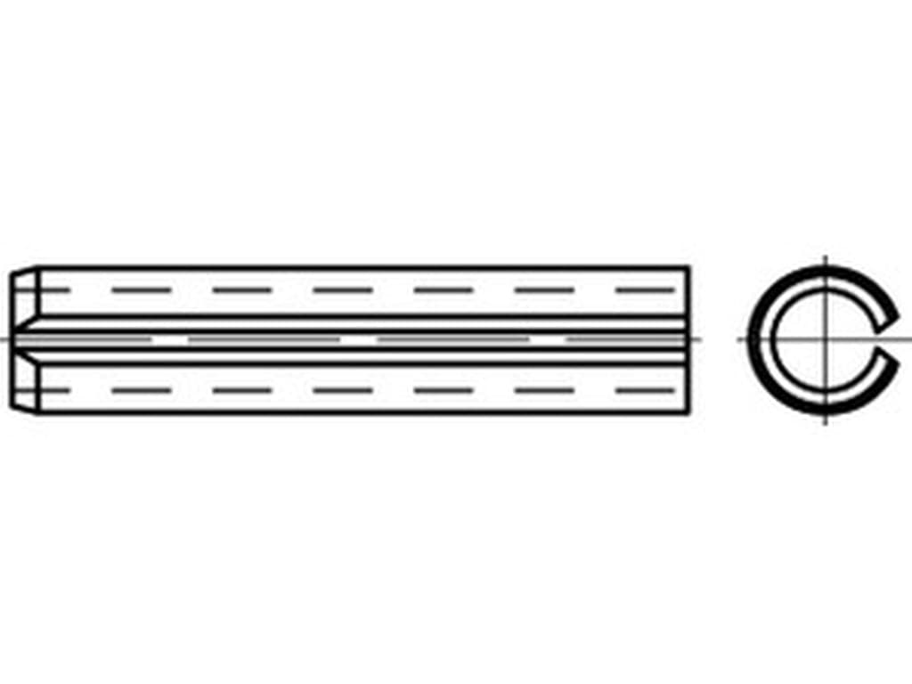 Bild von DIN 7346 Federstahl 5x32 (blank) Spannstifte, leichte Ausführung - Pkg. (100)