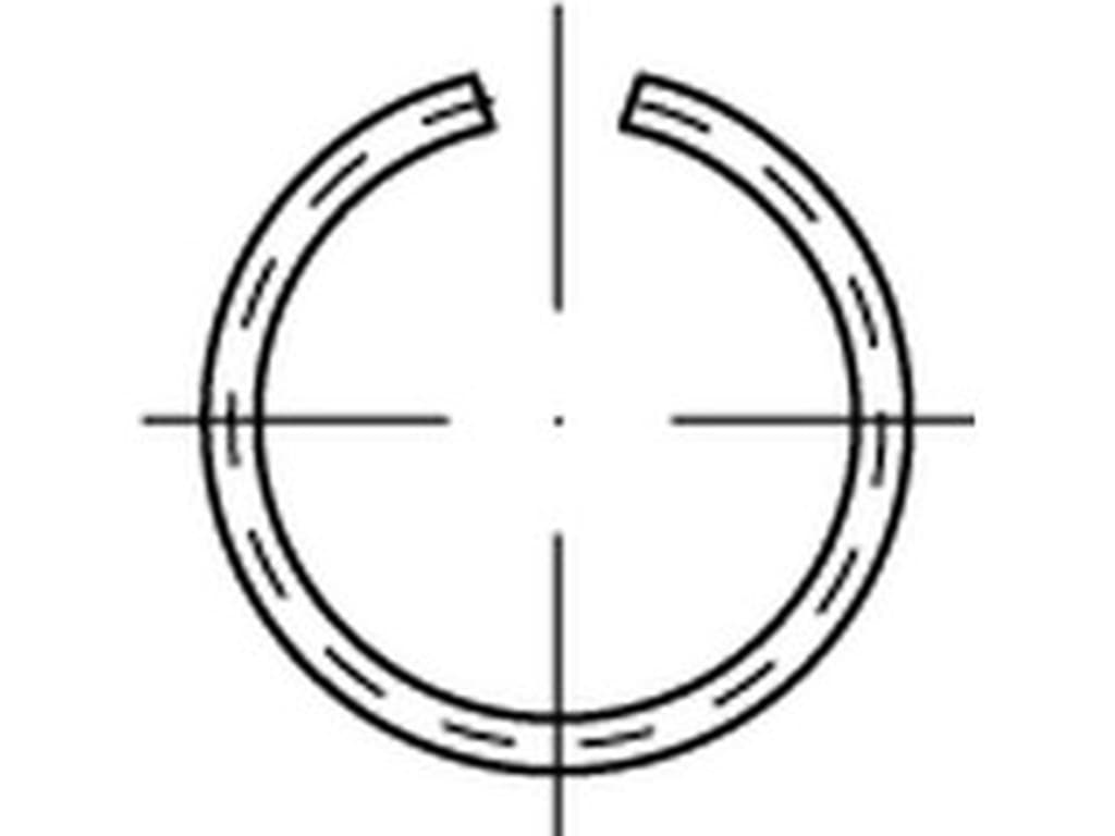 Bild von DIN 7993 FSt.-Draht A 55 (blank) Runddraht-Sprengringe - Pkg. (50)