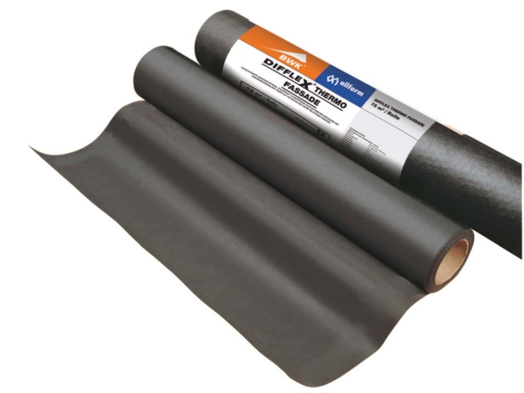 Bild von BWK DIFFLEX THERMO FASSADE LIGHT ohne Druck 75m²/Ro./ FASSADENBAHNEN, WINDDICHT-SYSTEM