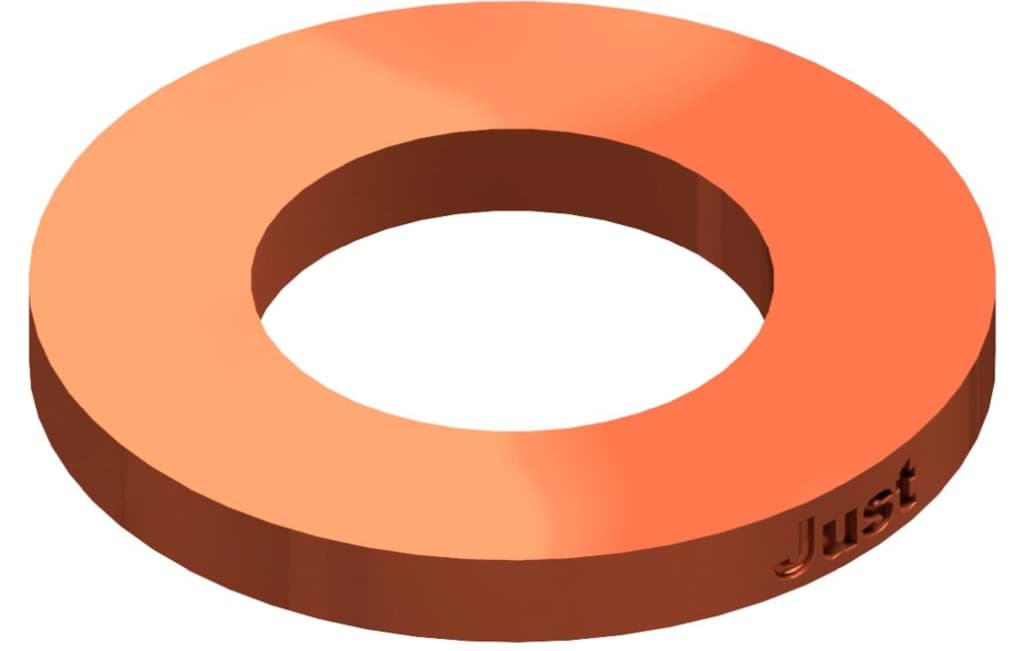 Bild von DIN 125 Kupfer A 5,3 Cu (blank) Unterlegscheiben (gestanzt) - Pkg. (100)