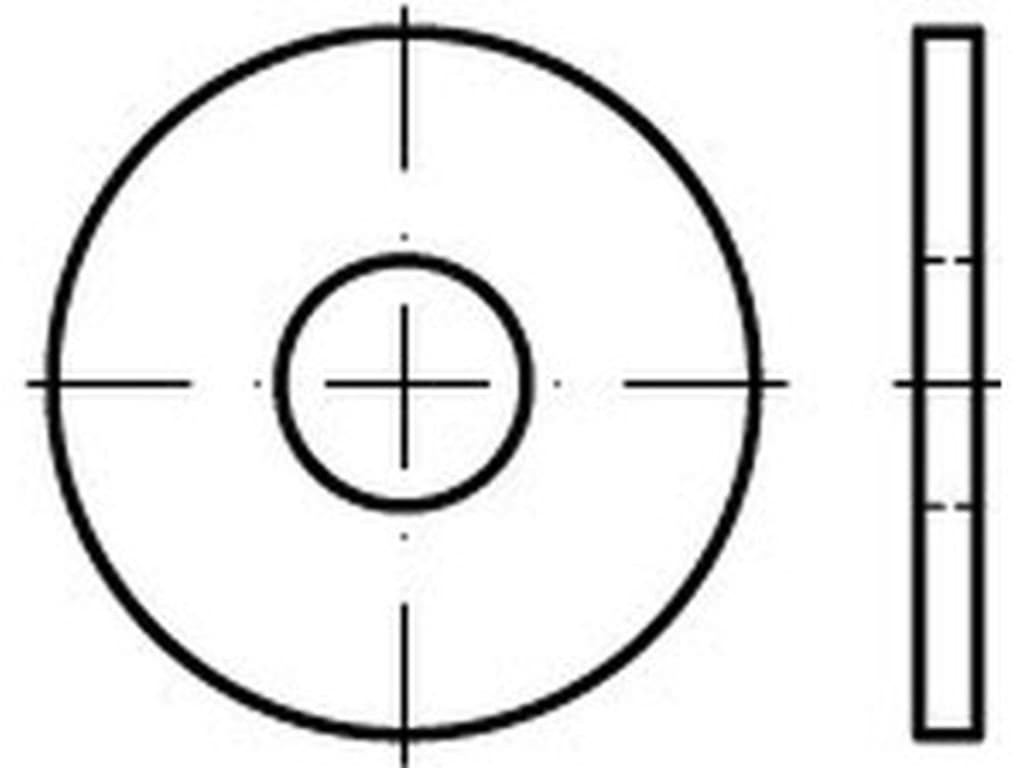 Bild von ISO 7093 -1 A2 200 HV 3 (rostfrei) flache Scheiben, große Reihe - Pkg. (1000)