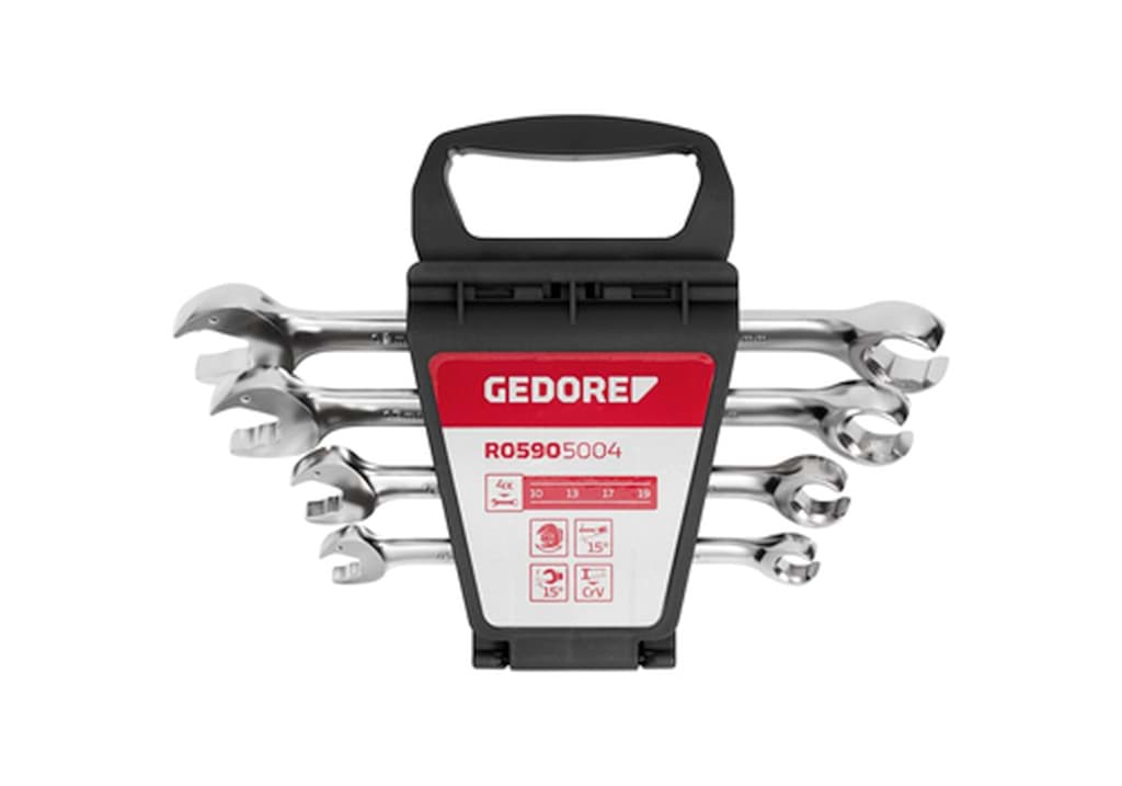 Bild von Gedore - Ringratschenmaulschl.offen 10-19mm 4tlg