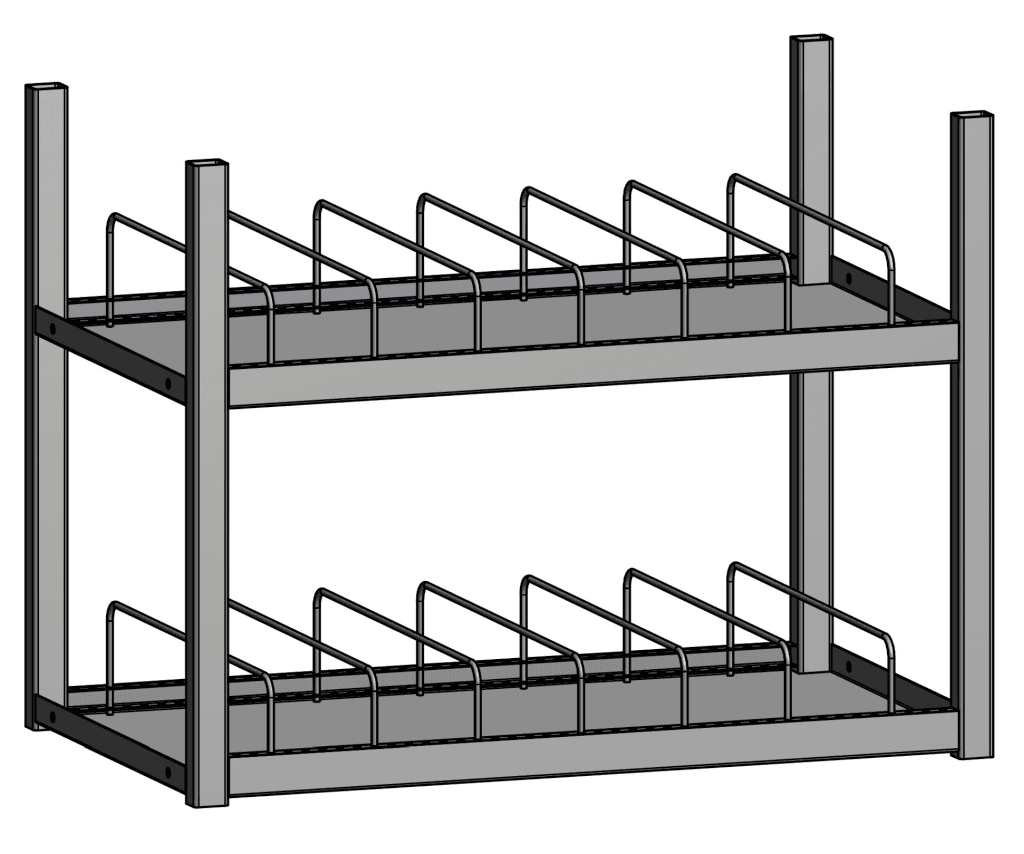 Bild von JURA-MODUL - Mittelteil - Dosenmodul mit zwei Fachböden 6 fach
