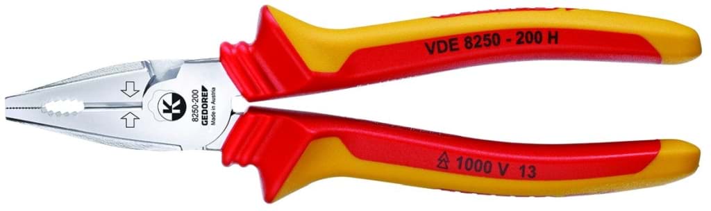 Bild für Kategorie Gedore - VDE-Kraft-Kombinationszange mit Hüllenisolierung 200 mm (VPE=1 Stück)
