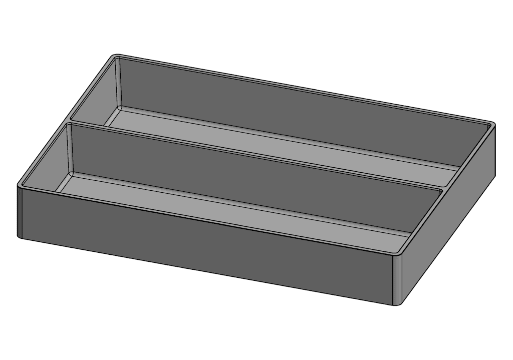 Bild von JURA-MODUL - Zubehör - Kunststoffeinlage 2 fach, gesägte Ausführung
