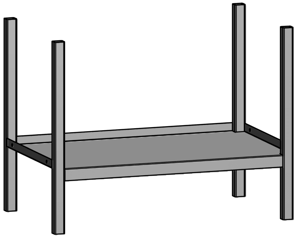 Bild von JURA-MODUL - Mittelteil - Universalmodul mit einem Fachboden
