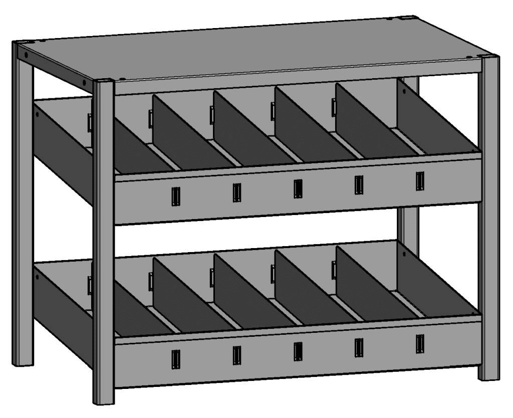 Bild von JURA-MODUL - Abschlussmodul - Abschluss-Schüttmodul, schräg