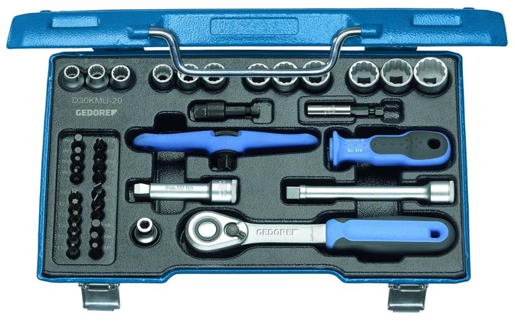 Bild von Gedore - Steckschlüssel-Satz 3/8'' 40-tlg IN-IS-PH-PZ-TX-XZN - Ratschenkasten - Nusskasten