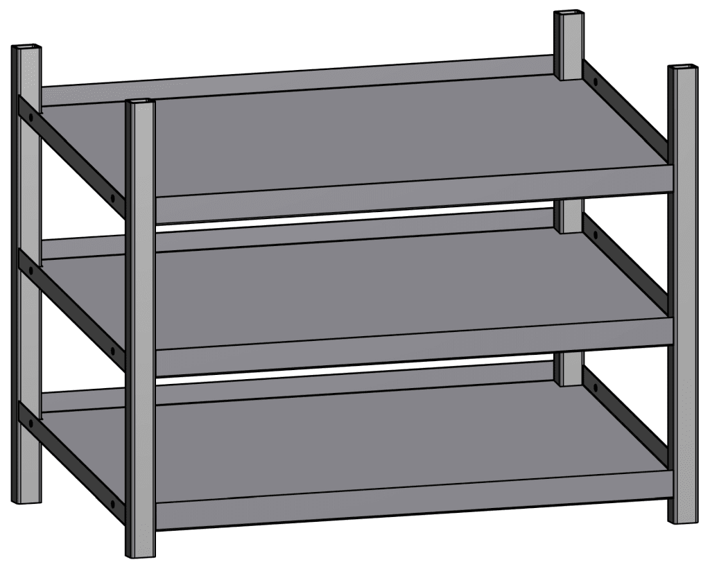 Bild von JURA-MODUL - Mittelteil - Universalmodul 3 fach, Schräg