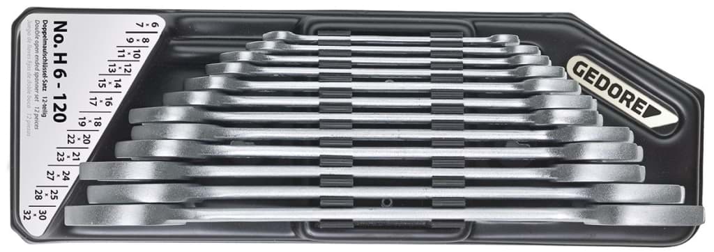 Bild von Gedore - Doppelmaulschlüssel-Satz im Halter 12-tlg 6-32 mm