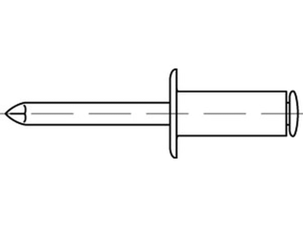 Bild von (88406) - Blindniete FLAKO - 3 x 4 - Kupfer/Stahl - VE=500