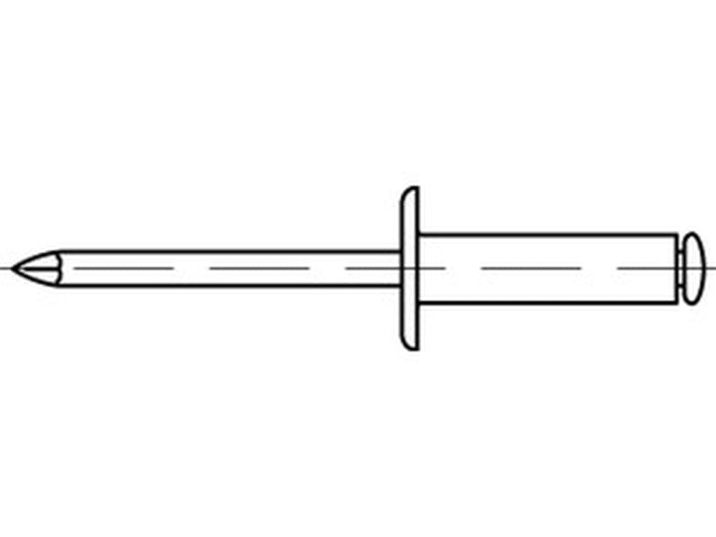 Bild von (88409) - Blindniete FLAKO - K9,5 - 3,2 x 6- Alu/Stahl - VE=500