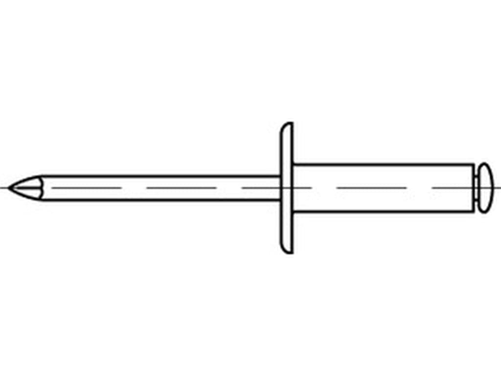 Bild von (88409) - Blindniete FLAKO - K11 5 x 8 - Alu/Stahl - VE=500