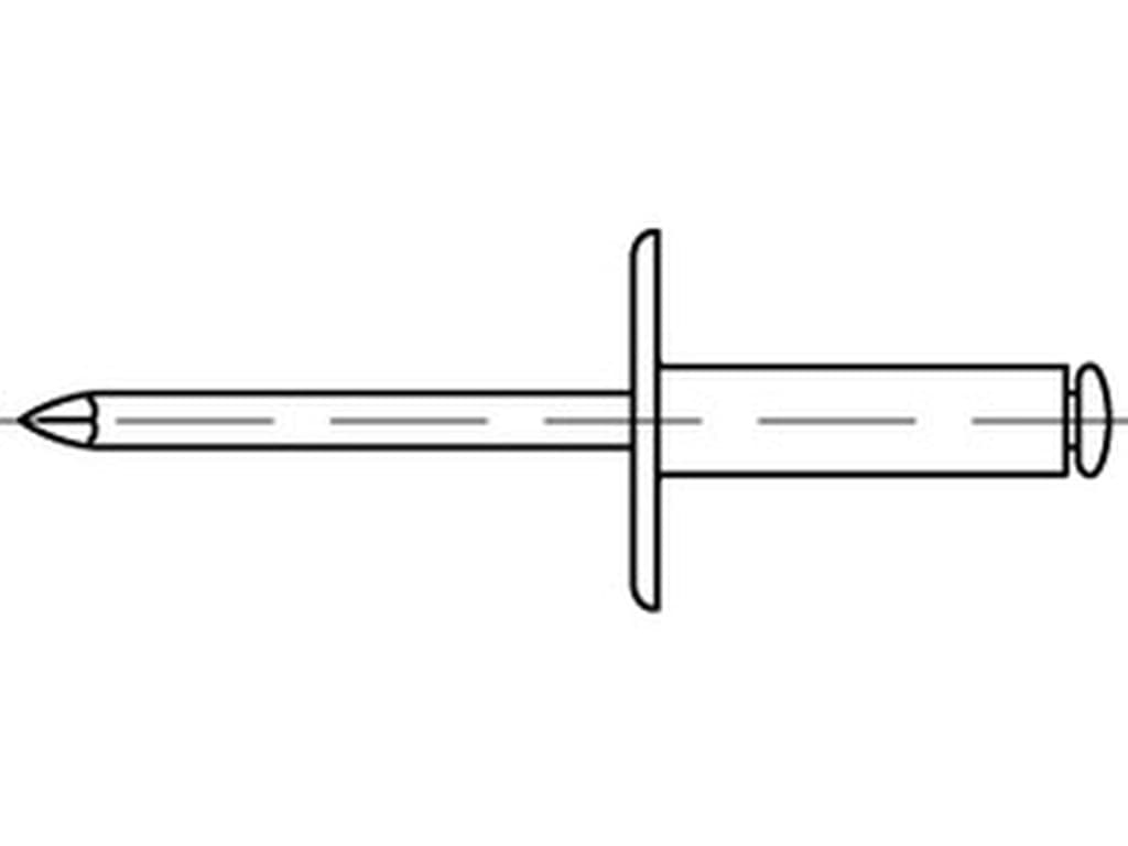 Bild von (88409) - Blindniete FLAKO - K14 5 x 18 - Alu/Stahl - VE=250