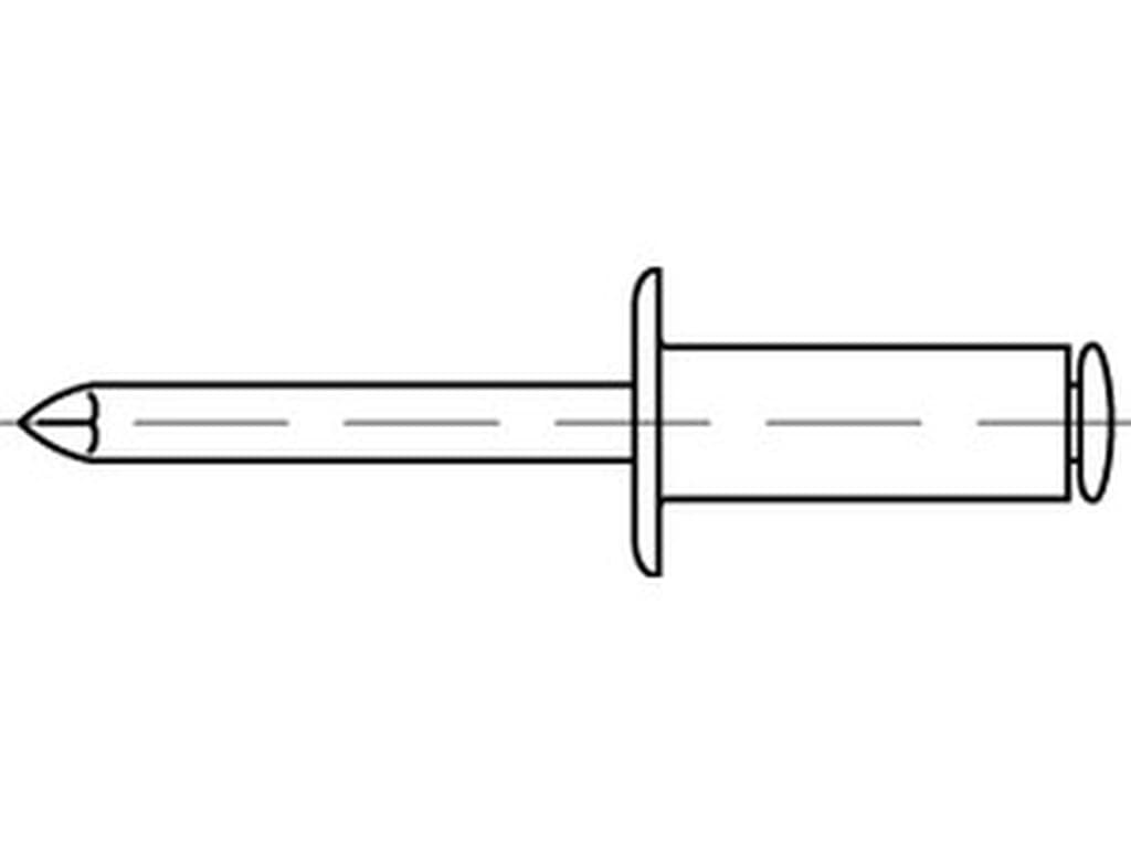 Bild von (88410) - Blindniete Alu/Alu Dorn FLAKO - 3,2 x 6,1 - Alu/Alu - VE=500