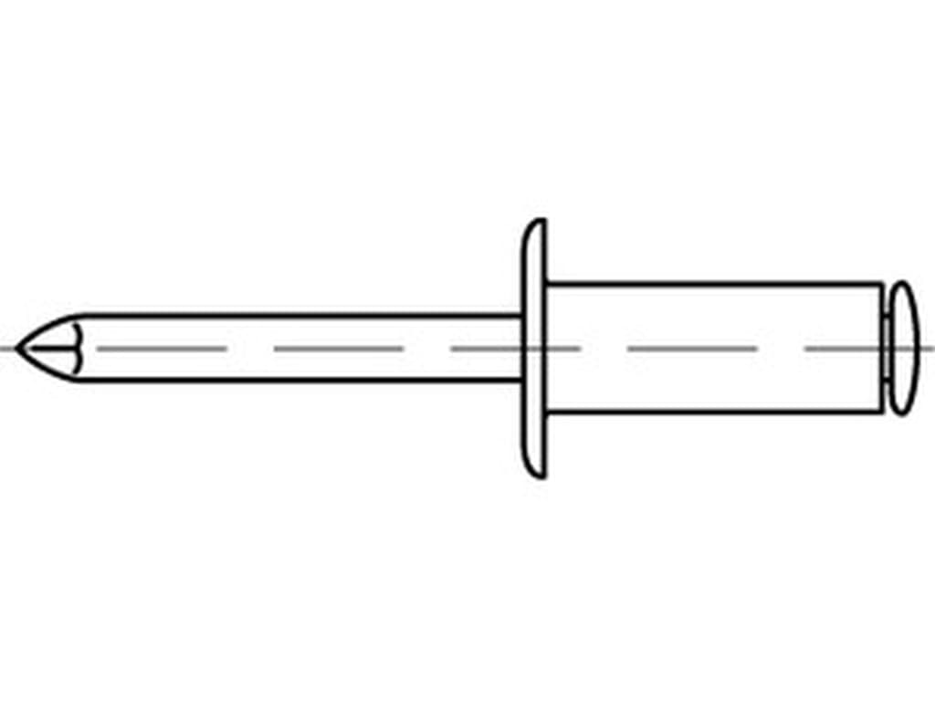 Bild von (88415) - Blindniete4/A 4 FLAKO - 3 x 6 - A4/A4 - VE=500