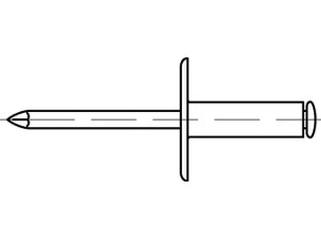 Bild von (88416) - Blindniete - FLAKO - K14 - 5 x 10 - Alu/A2 - VE=250
