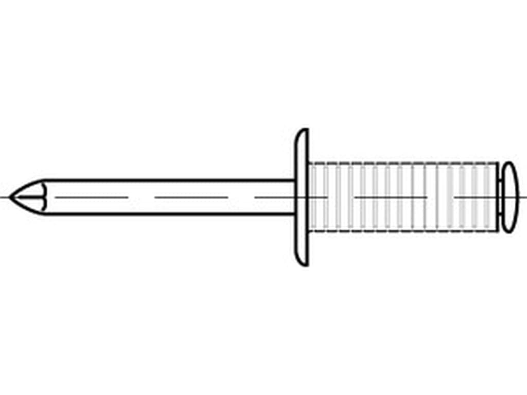 Bild für Kategorie Blindnieten (gerillter Flachkopf für Sacklöcher)