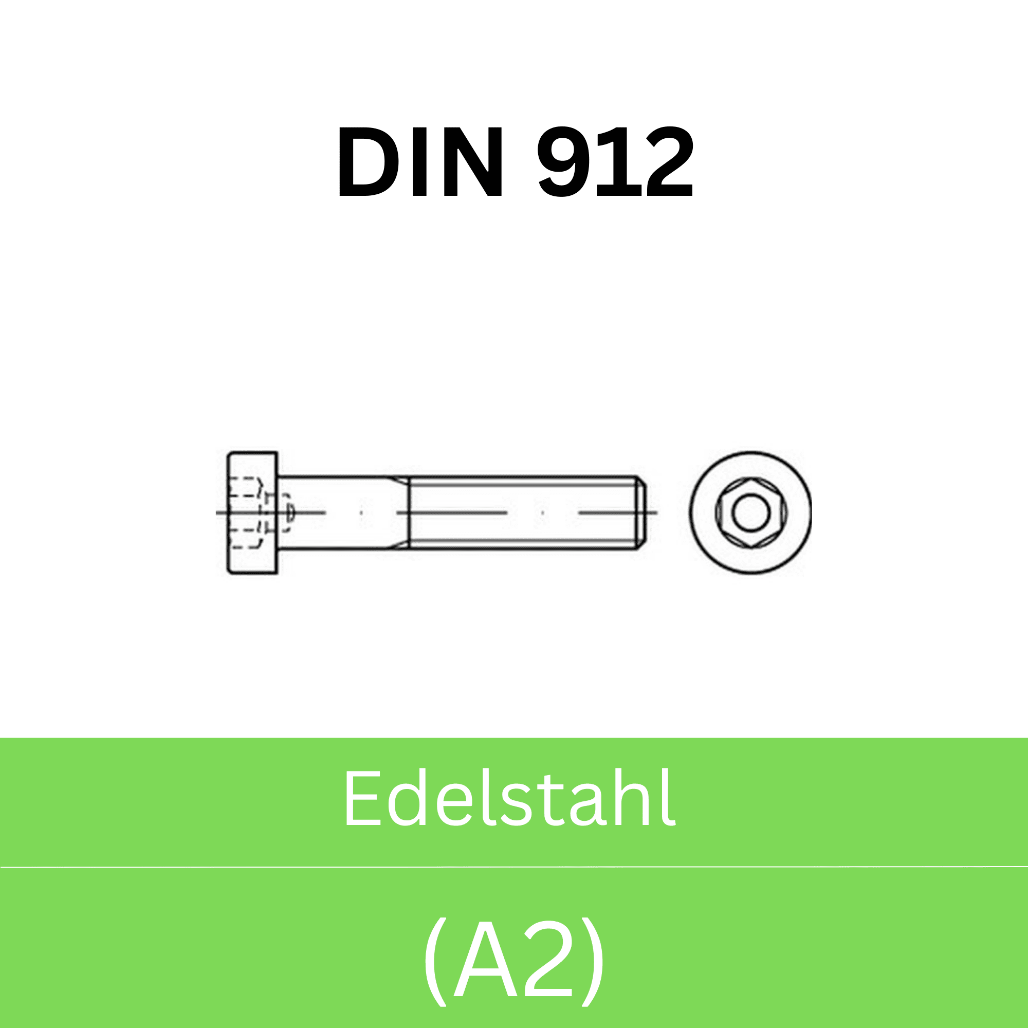 Bild für Kategorie ➤ Kategorie: DIN 912 Edelstahl (A2) 