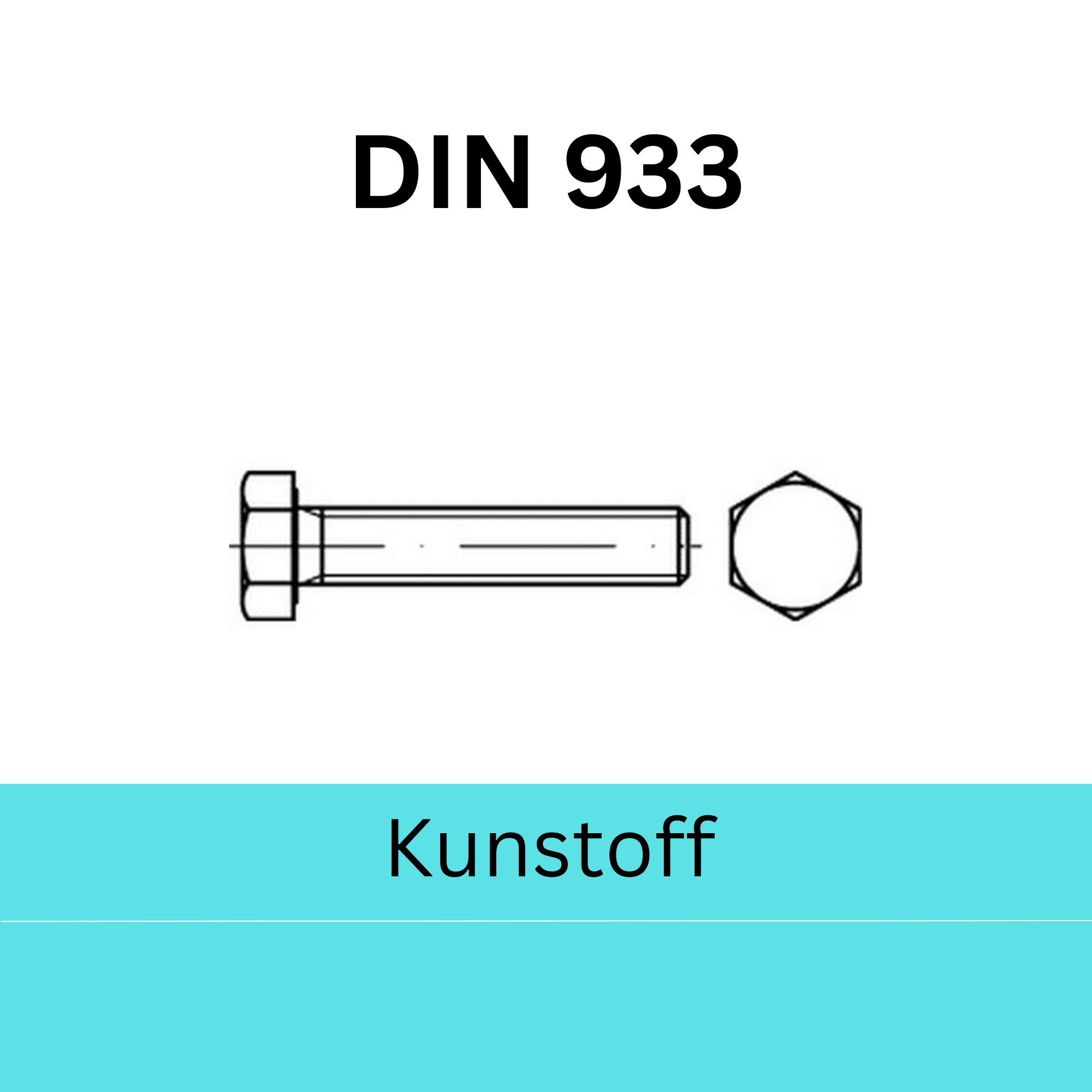 Bild für Kategorie ➤ Kategorie: DIN 933 Kunststoff