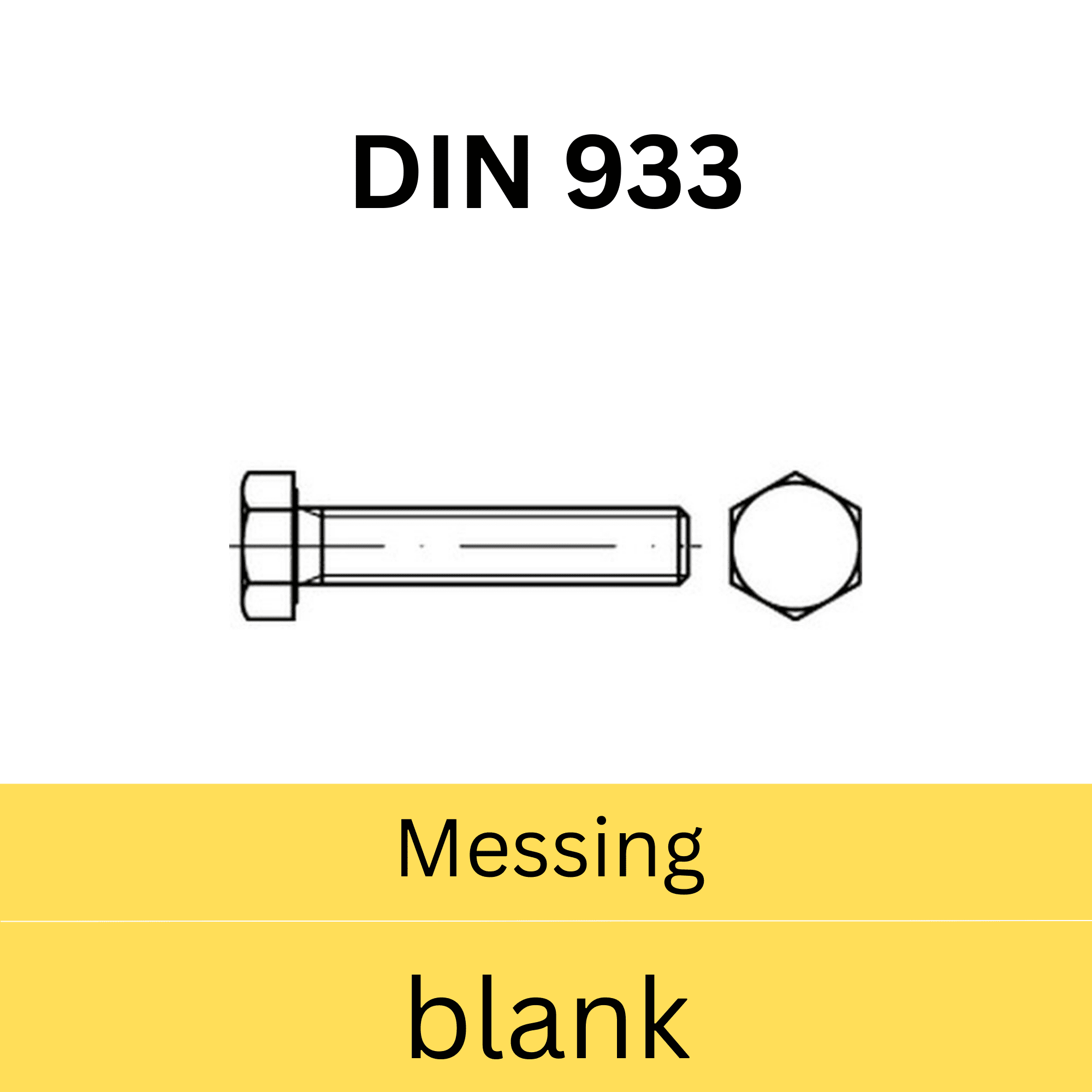 Bild für Kategorie ➤ Kategorie: DIN 933 Messing (blank)
