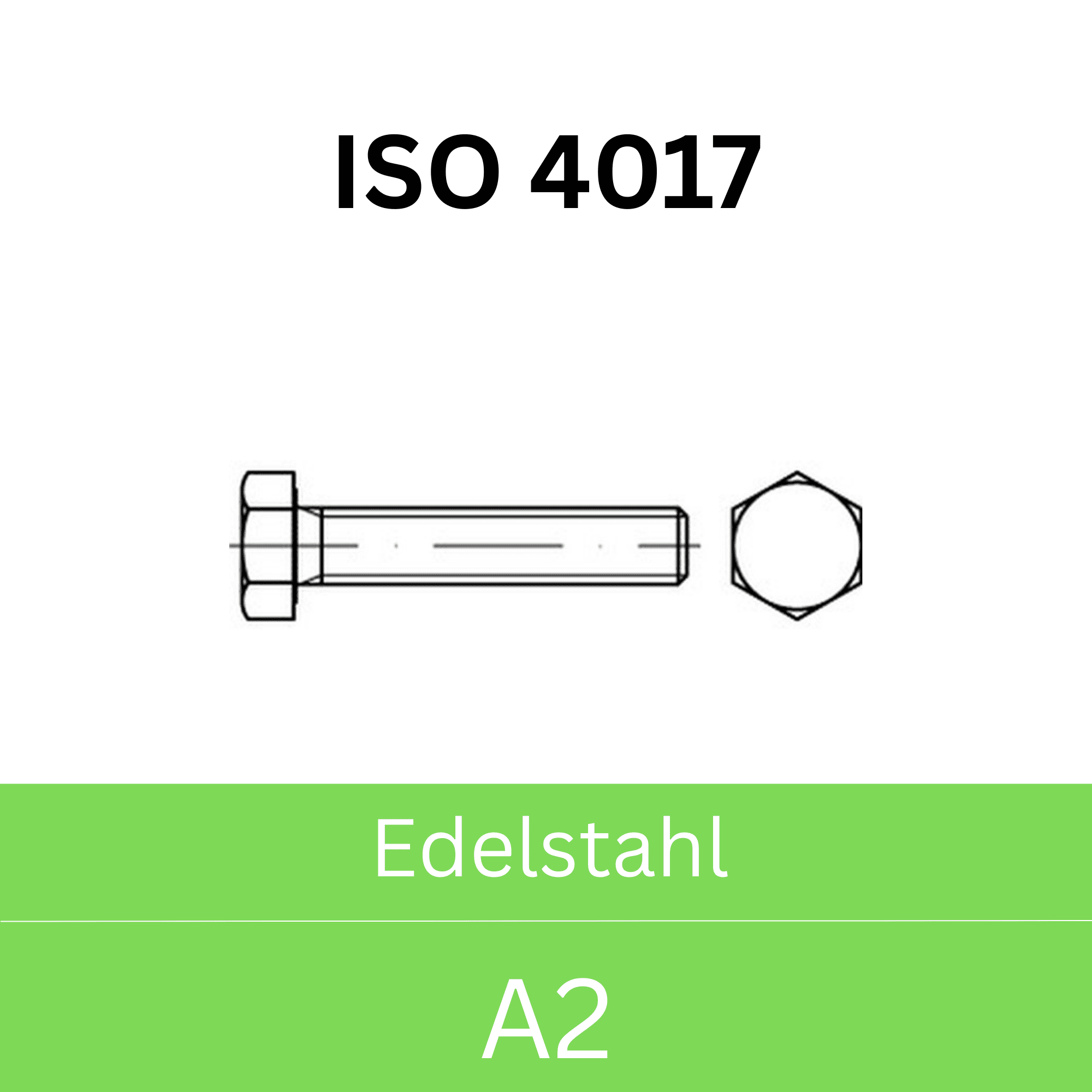 Bild für Kategorie ➤ Kategorie: ISO 4017 Edelstahl (A2) 