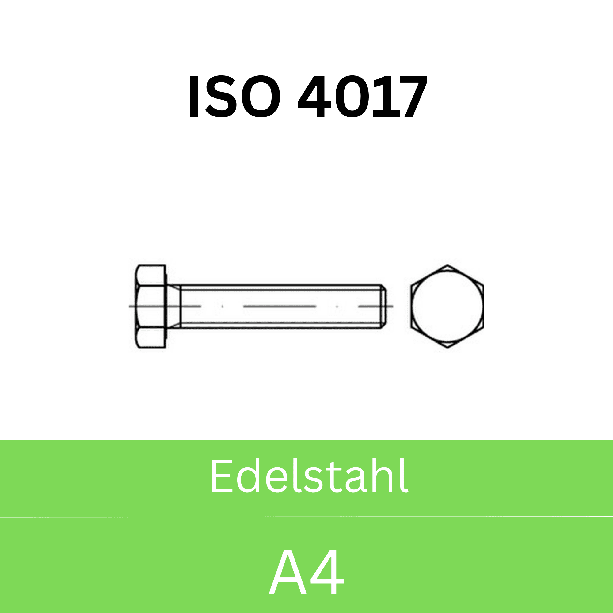 Bild für Kategorie ➤ Kategorie: ISO 4017 Edelstahl (A4) 