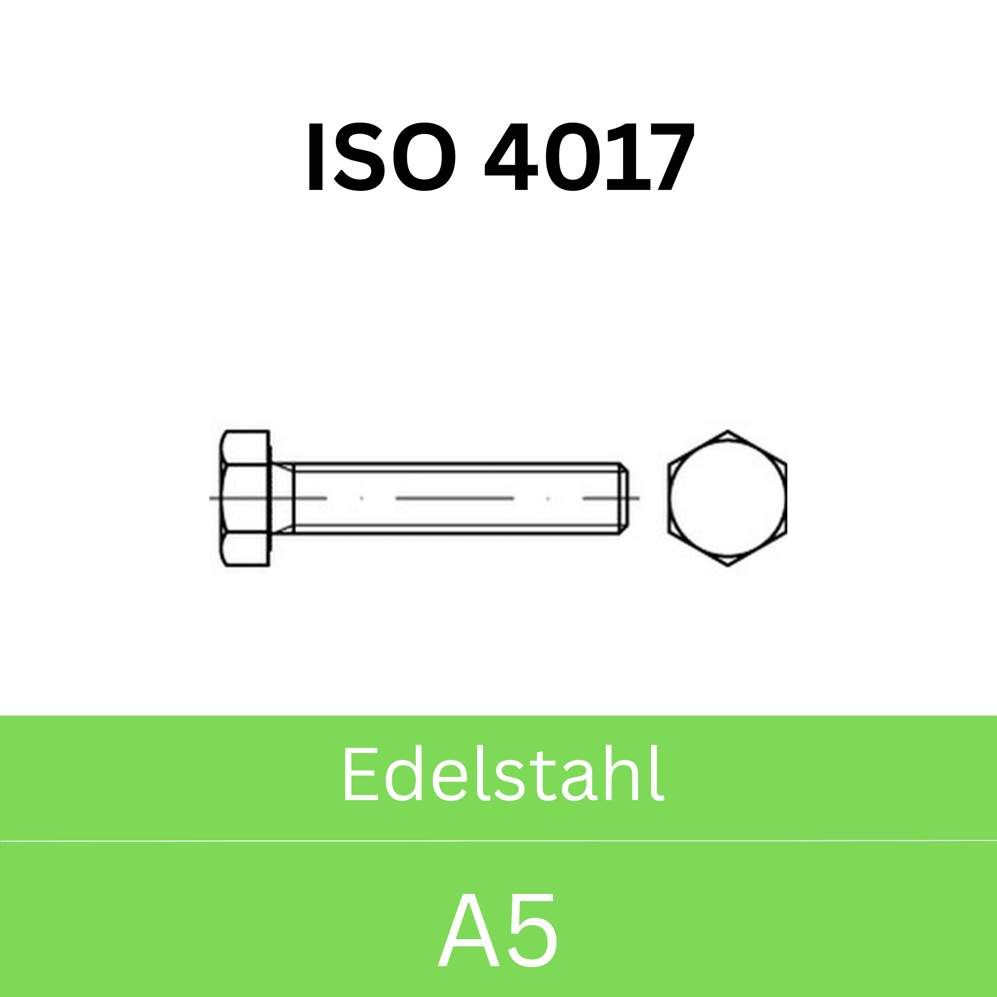 Bild für Kategorie ➤ Kategorie: ISO 4017 Edelstahl (A5)