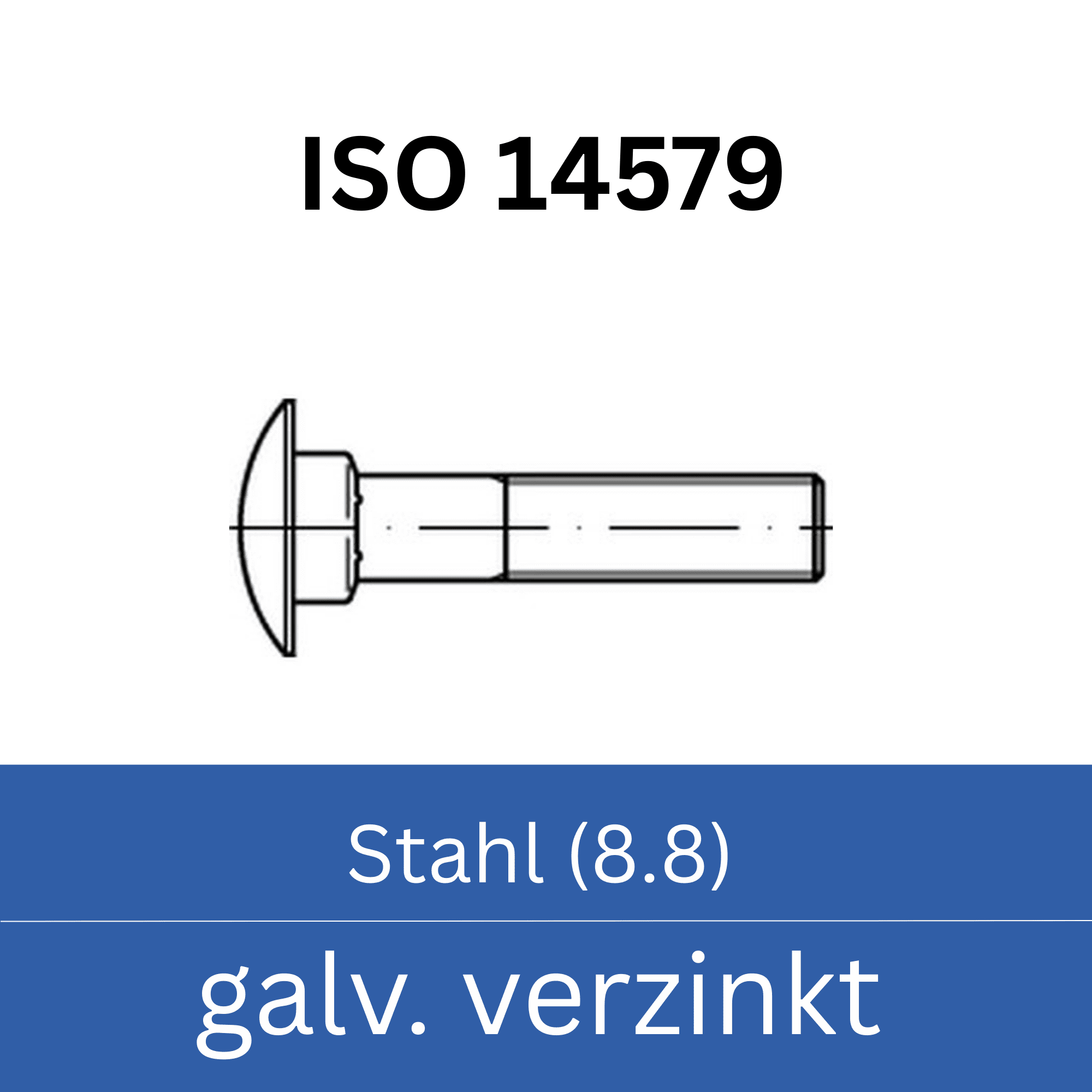 Bild für Kategorie ➤ Kategorie: ISO 14579 Stahl (8.8) galv. verzinkt