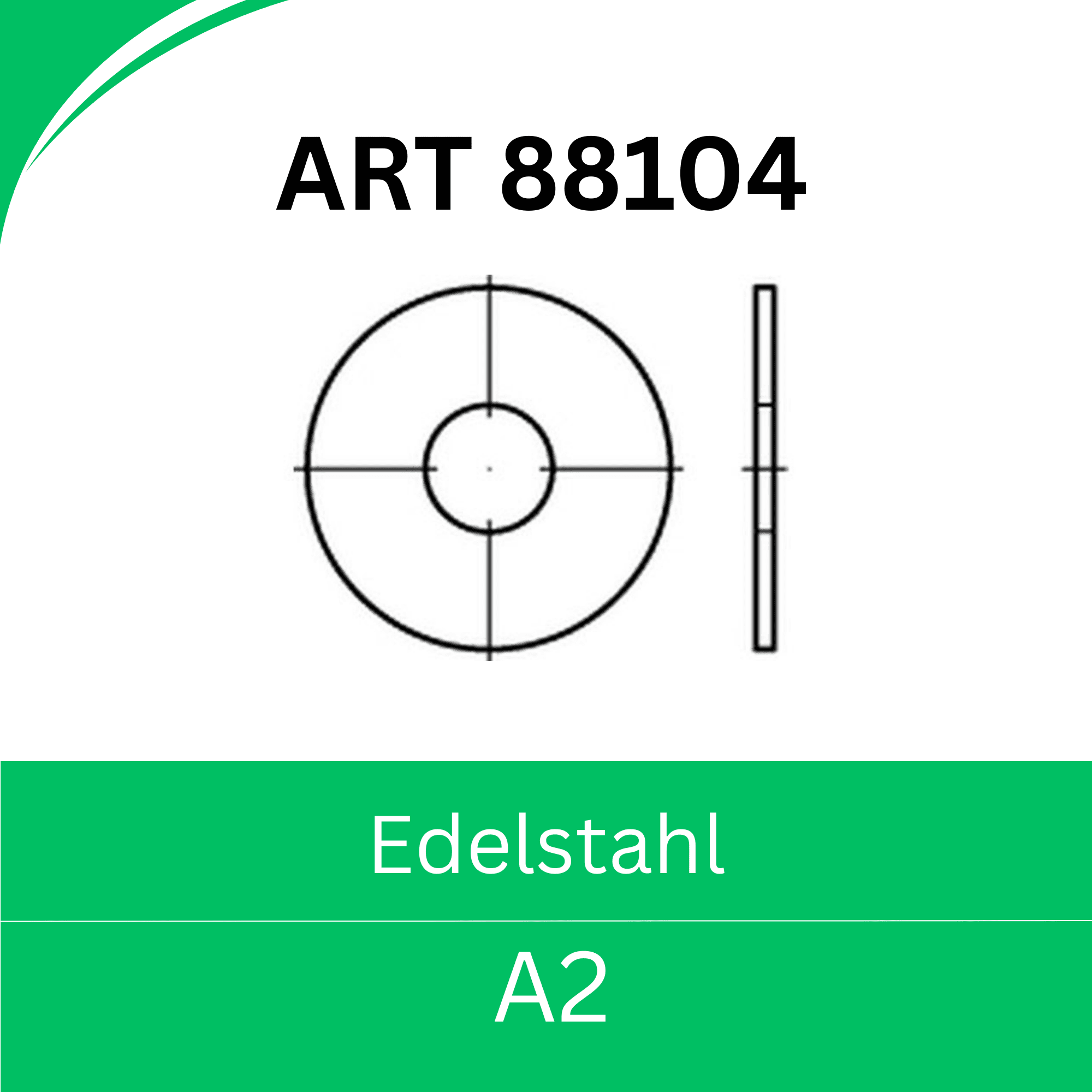Bild für Kategorie ART 88104 ➤ Kotflügelscheiben (Edelstahl A2)