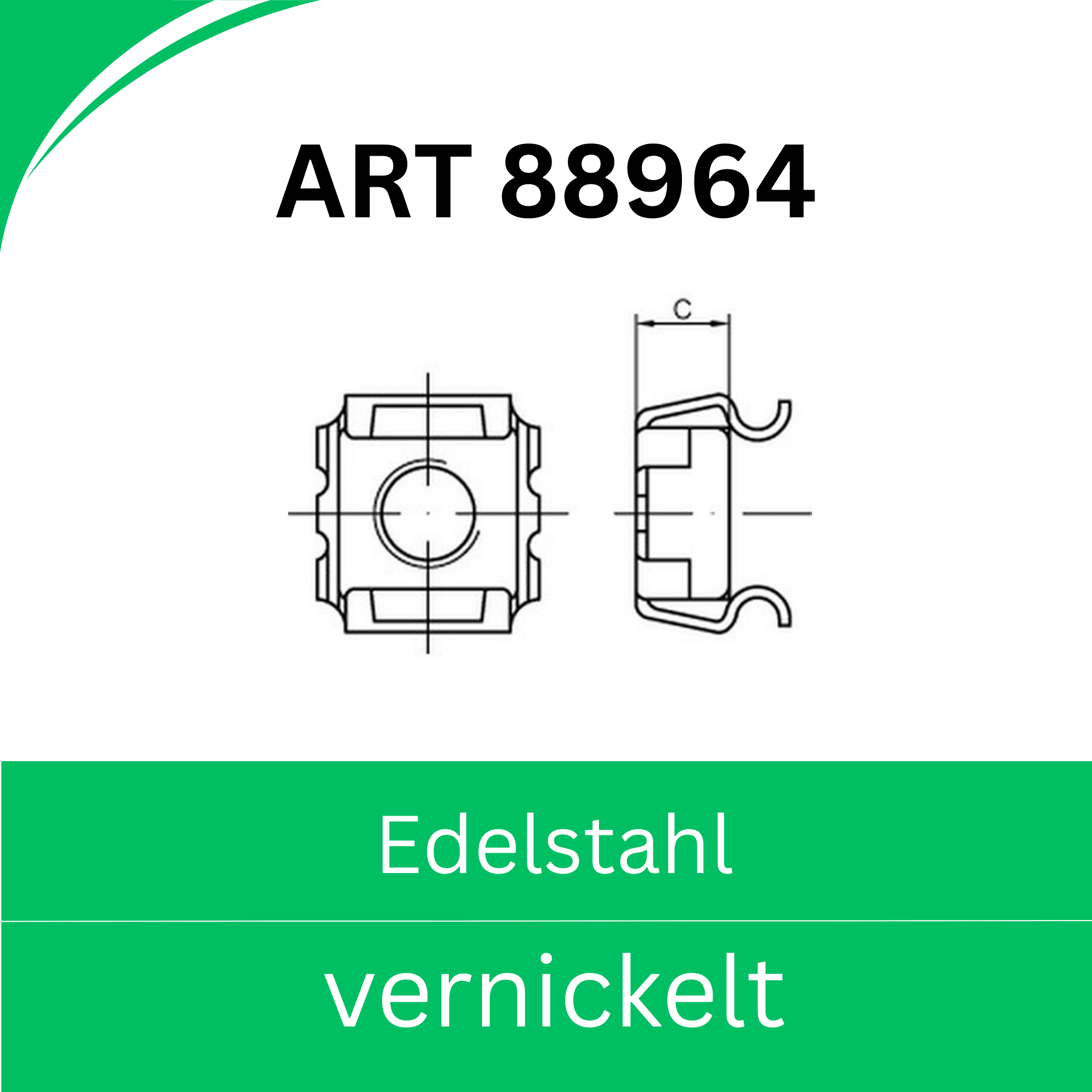 Bild für Kategorie ART 88964 ➤ Hülsenmuttern (Edelstahl A1)