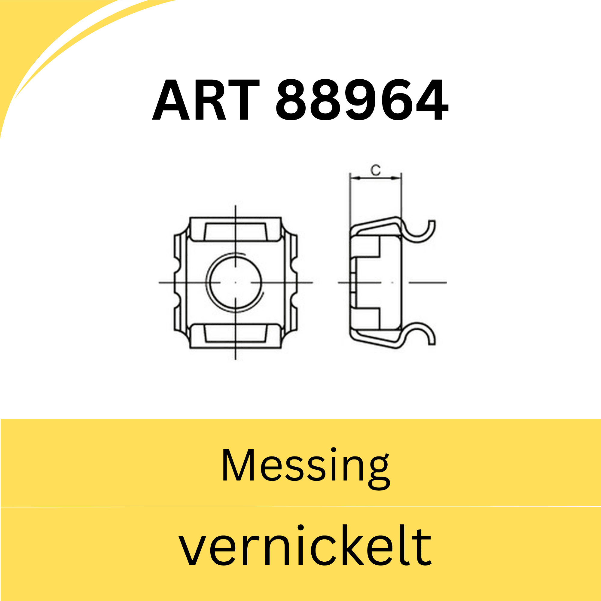 Bild für Kategorie ART 88964 ➤ Hülsenmuttern (Messing vernickelt)