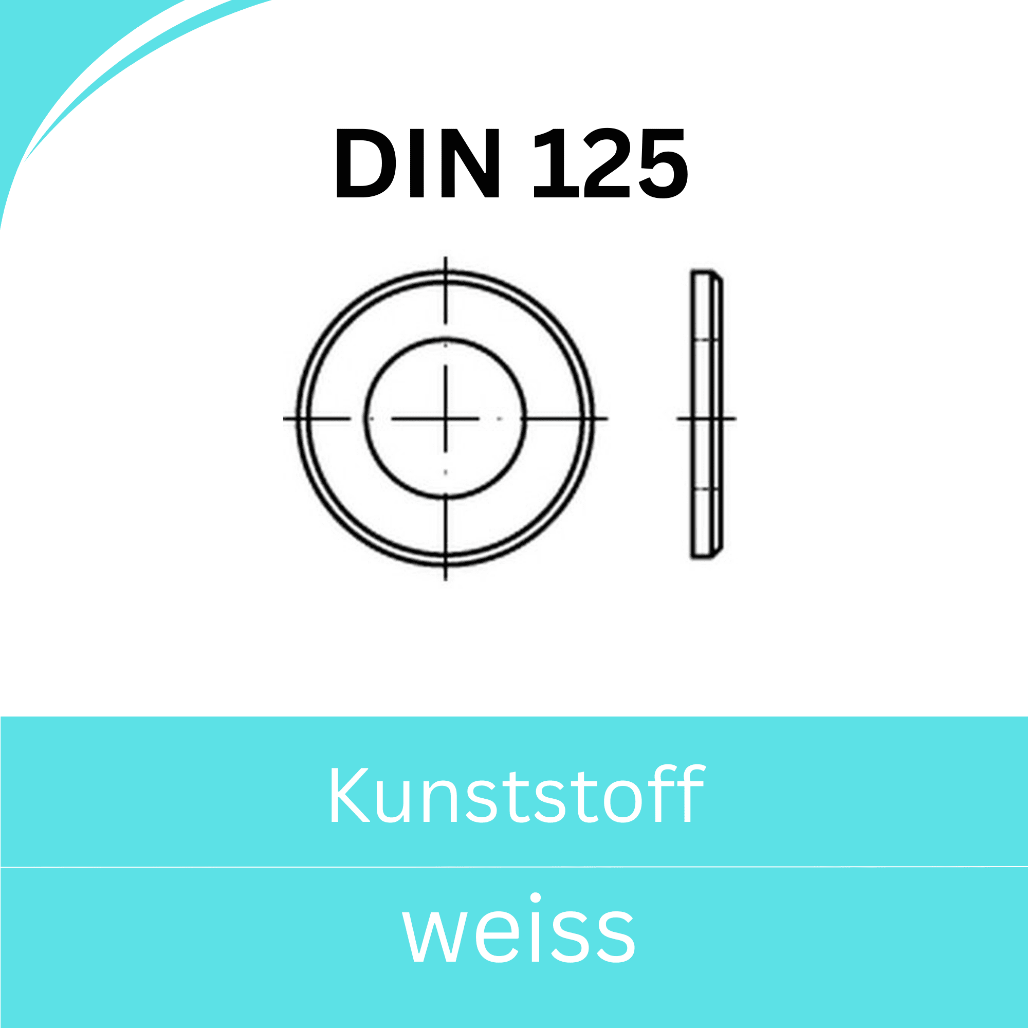 Bild für Kategorie DIN 125 ➤ Unterlegscheiben Standard (Kunststoff)