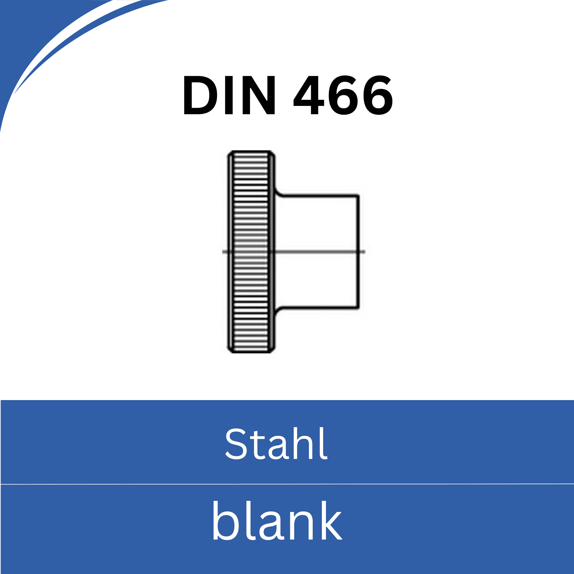Bild für Kategorie DIN 466 ➤ Rändelmuttern hohe Form (Stahl blank)