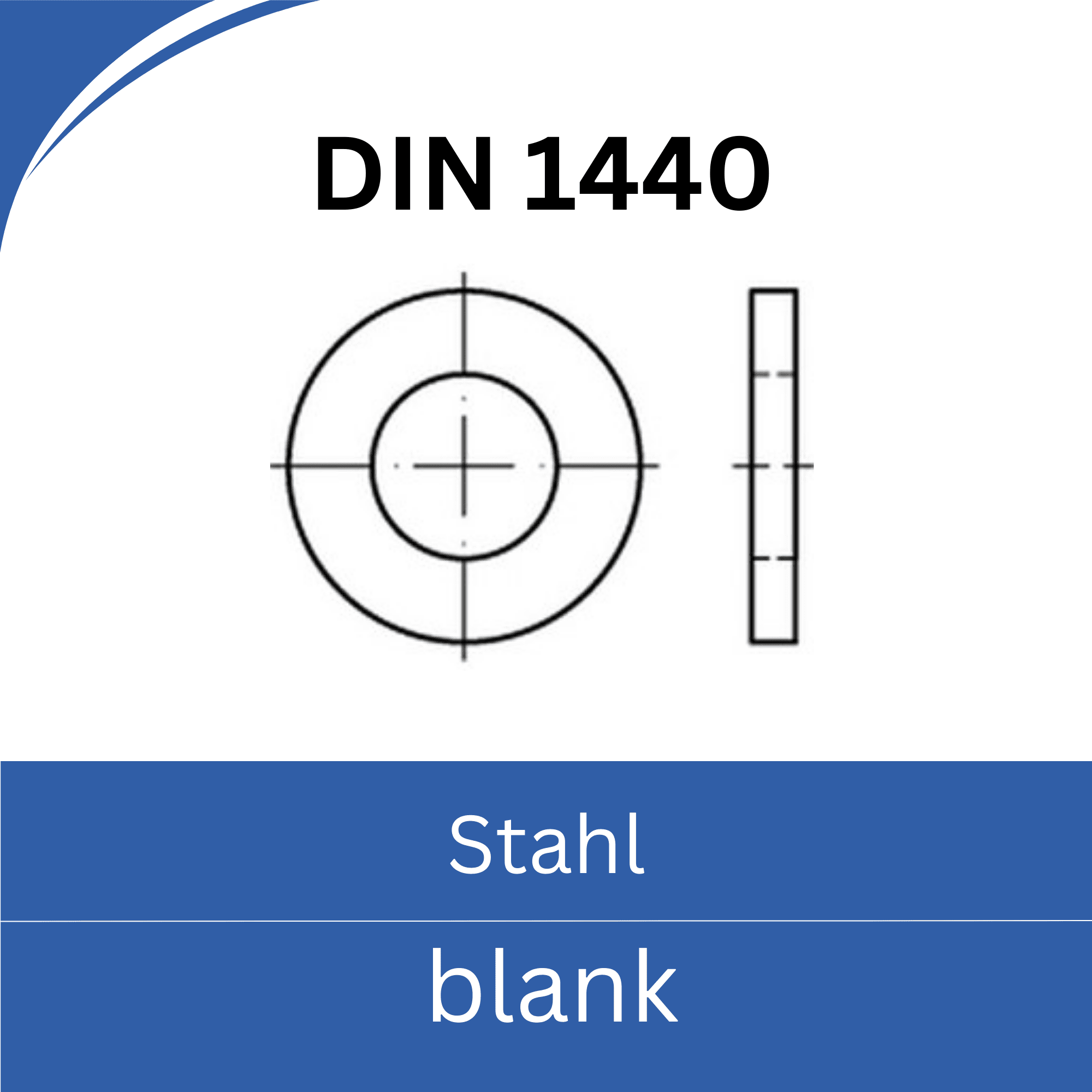 Bild für Kategorie DIN 1440 ➤ Unterlegscheiben für Bolzen (Stahl blank)