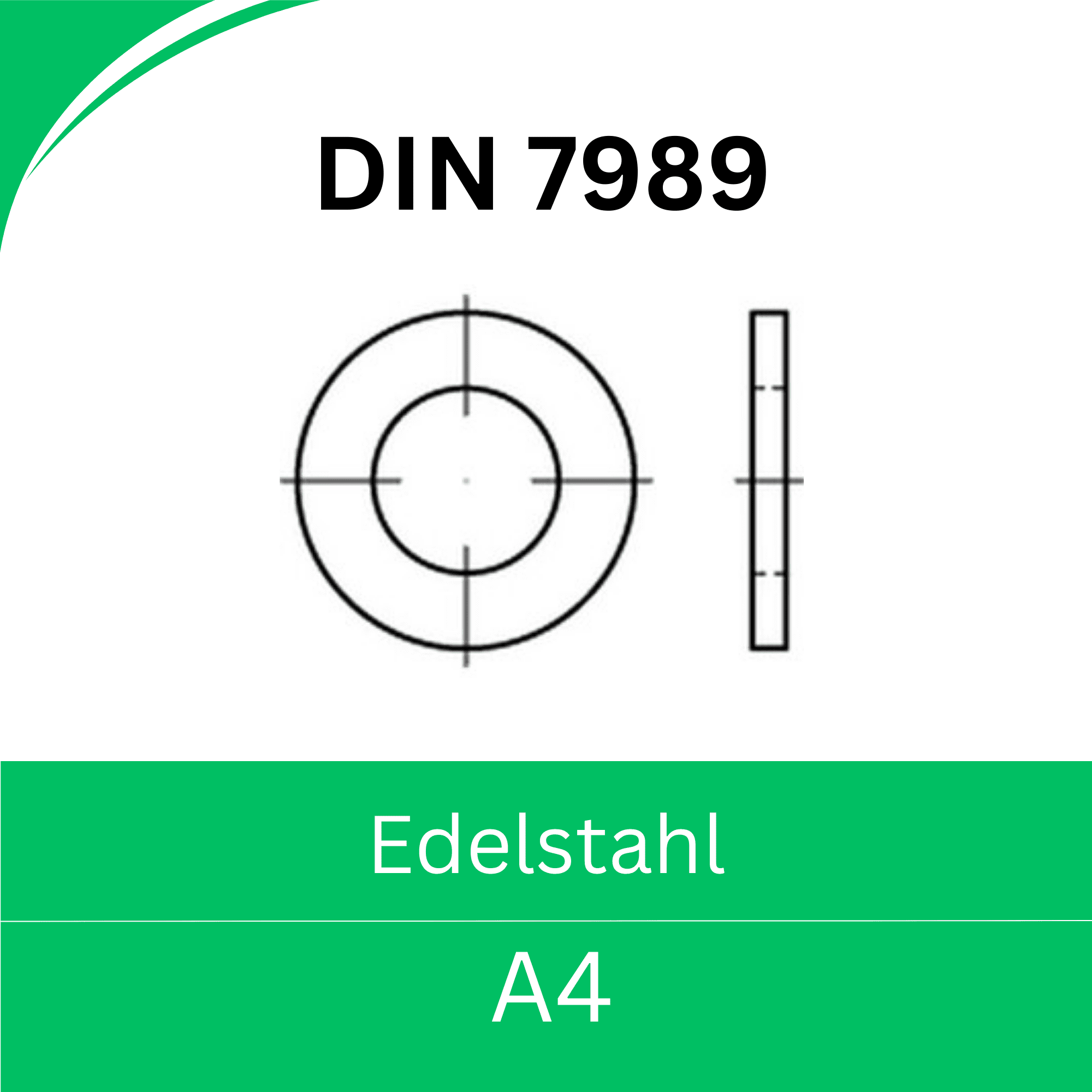 Bild für Kategorie DIN 7989 ➤ Unterlegscheiben für Stahlkonstruktionen - Stahlbau (Edelstahl A4)