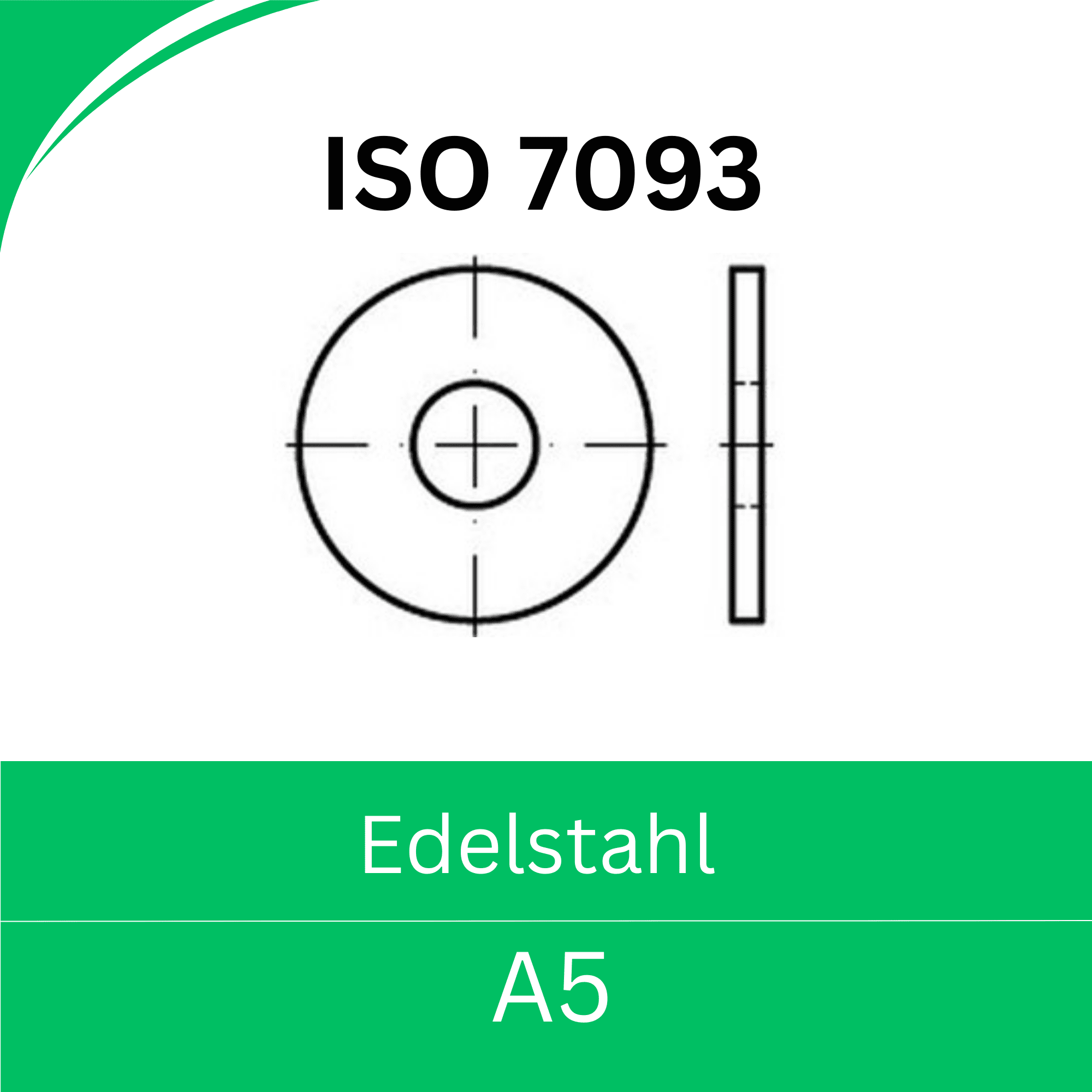 Bild für Kategorie ISO 7093 ➤ Unterlegscheiben großer Außendurchmesser 3d (Edelstahl A5)