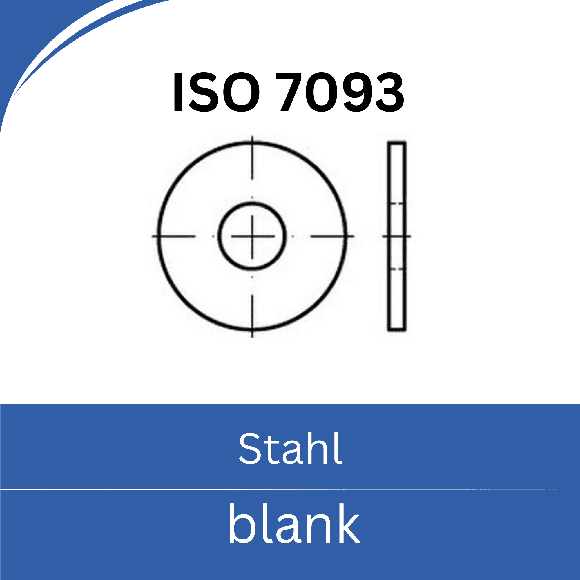 Bild für Kategorie ISO 7093 ➤ Unterlegscheiben großer Außendurchmesser 3d (Stahl blank)