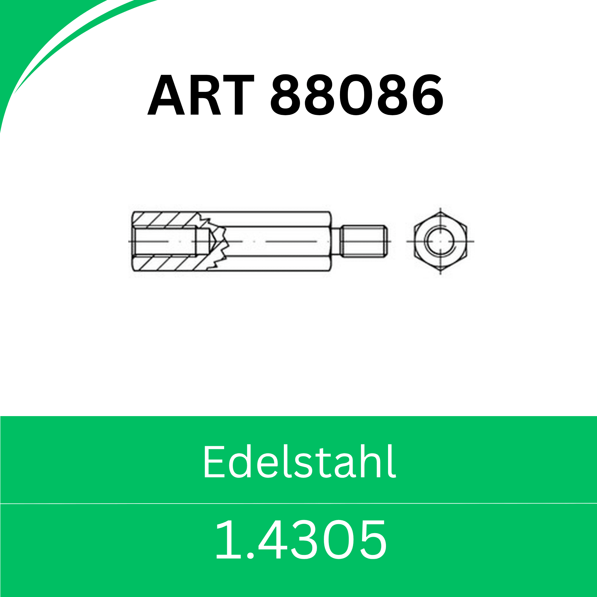 Bild für Kategorie ➤ Kategorie: ART 88086 Edelstahl (1.4305)
