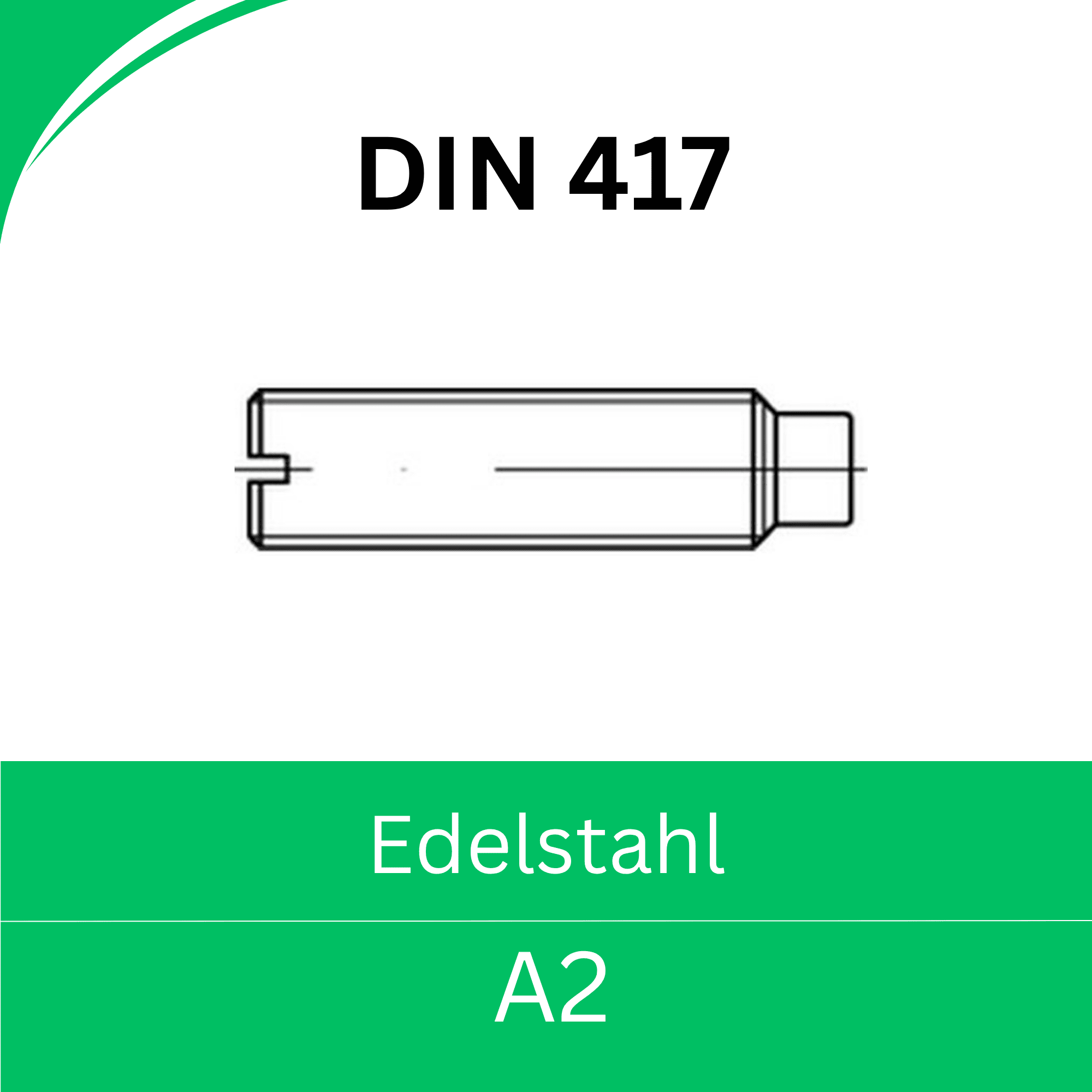 Bild für Kategorie ➤ Kategorie: DIN 417 Edelstahl (A2) 