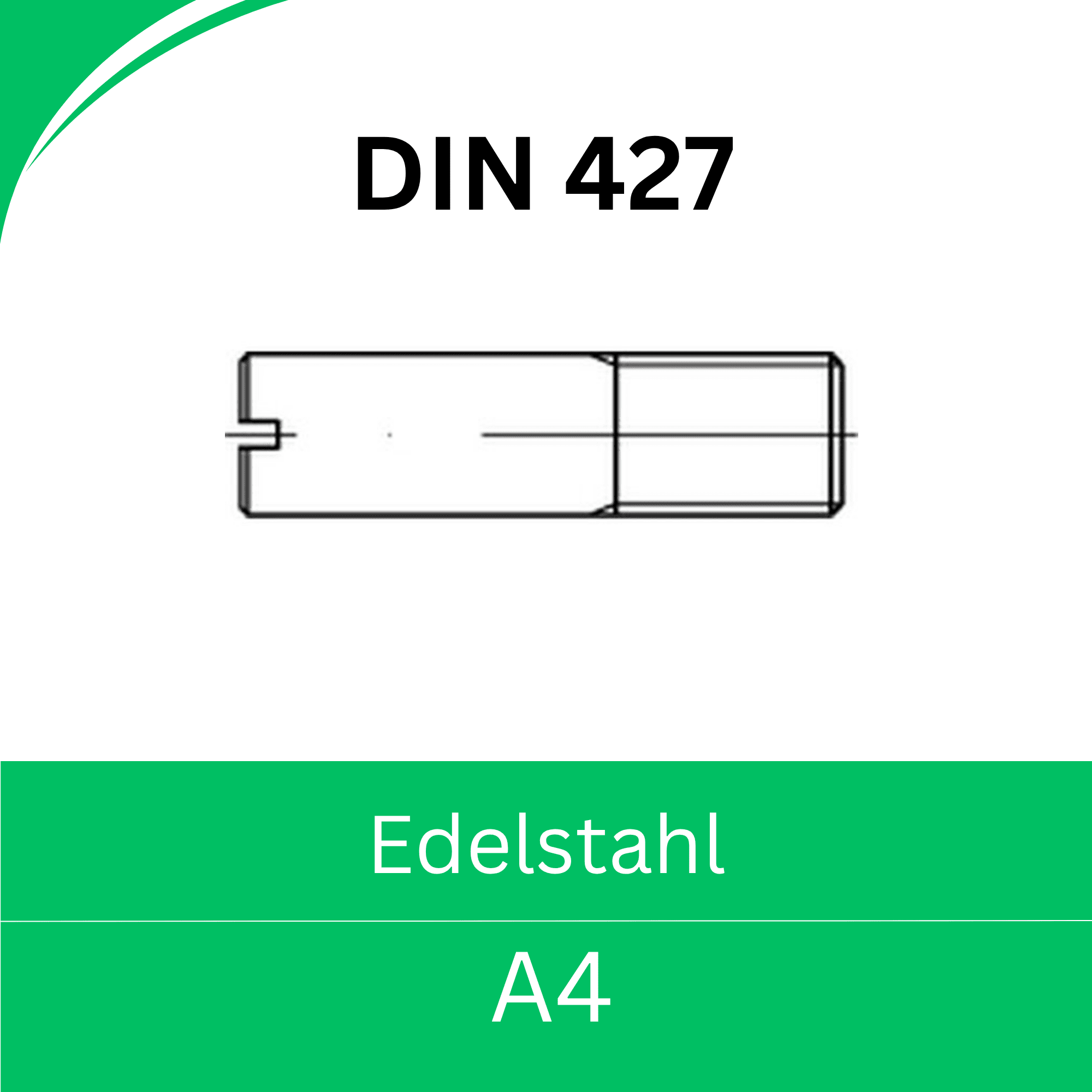 Bild für Kategorie ➤ Kategorie: DIN 427 Edelstahl (A4) 